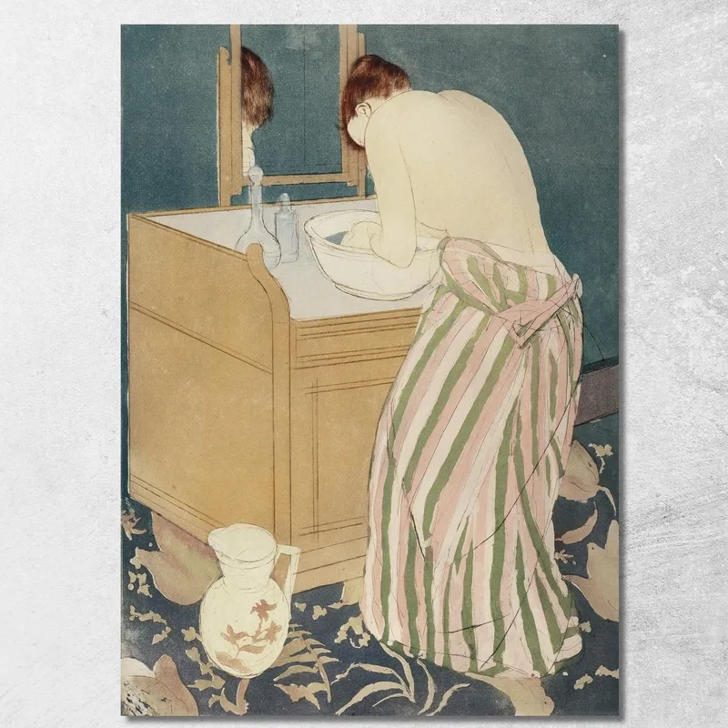 Donna Che Fa Il Bagno Mary Cassatt quadro stampa su tela