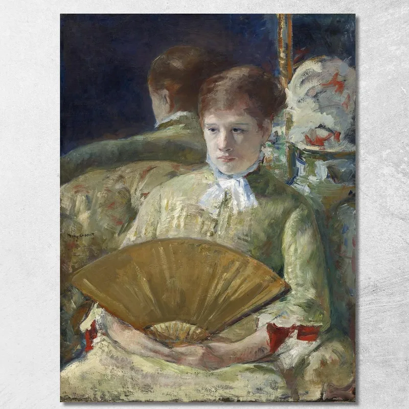 Donna Con Un Ventaglio Mary Cassatt quadro stampa su tela
