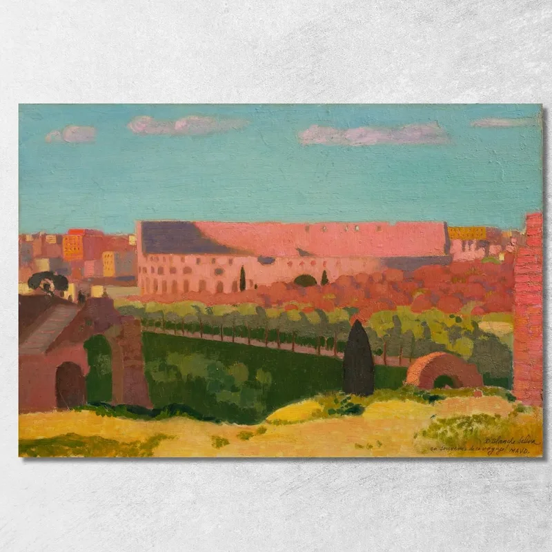 Veduta Del Colosseo Maurice Denis quadro stampa su tela