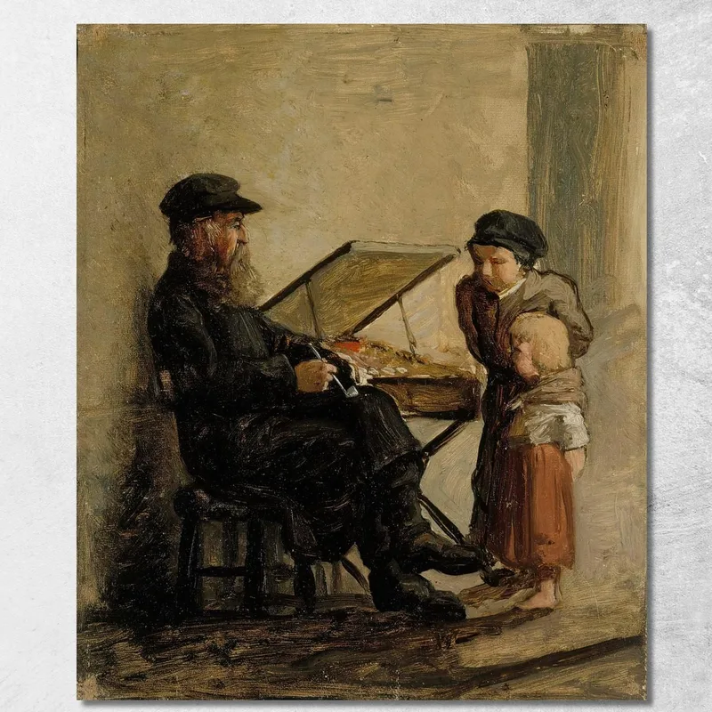 Boceto De Un Vendedor Ruso De Pasteles Dulces En El Mercado Del Puerto Sur De Helsinki Albert Edelfelt cuadro en lienzo