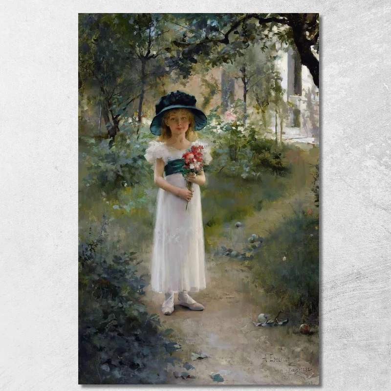 En El Jardin Albert Edelfelt cuadro en lienzo
