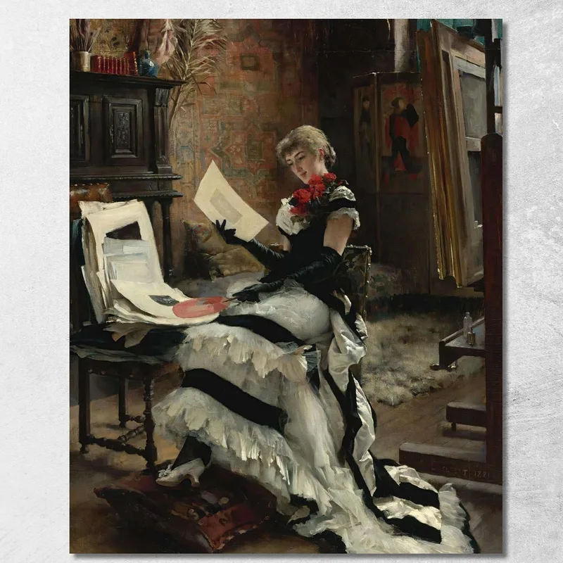 En Los Grabados Del Artista Albert Edelfelt cuadro en lienzo