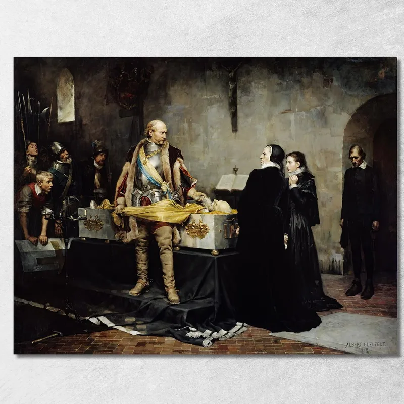 El Duque Karl Insulta Al Cadáver De Klaus Fleming Albert Edelfelt cuadro en lienzo