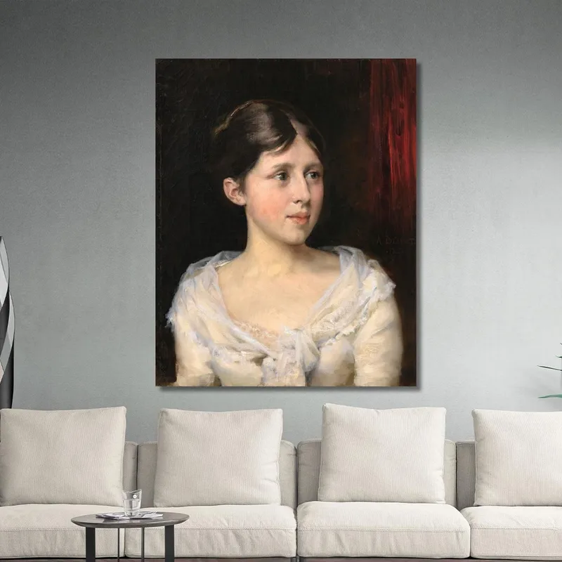 Girl In A White Dress Albert Edelfelt