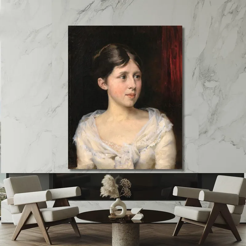 Girl In A White Dress Albert Edelfelt