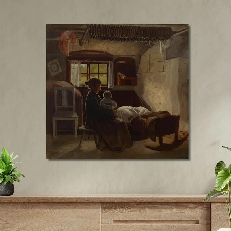 Vista Interior De Una Sala De Estar En Uusimaa Albert Edelfelt