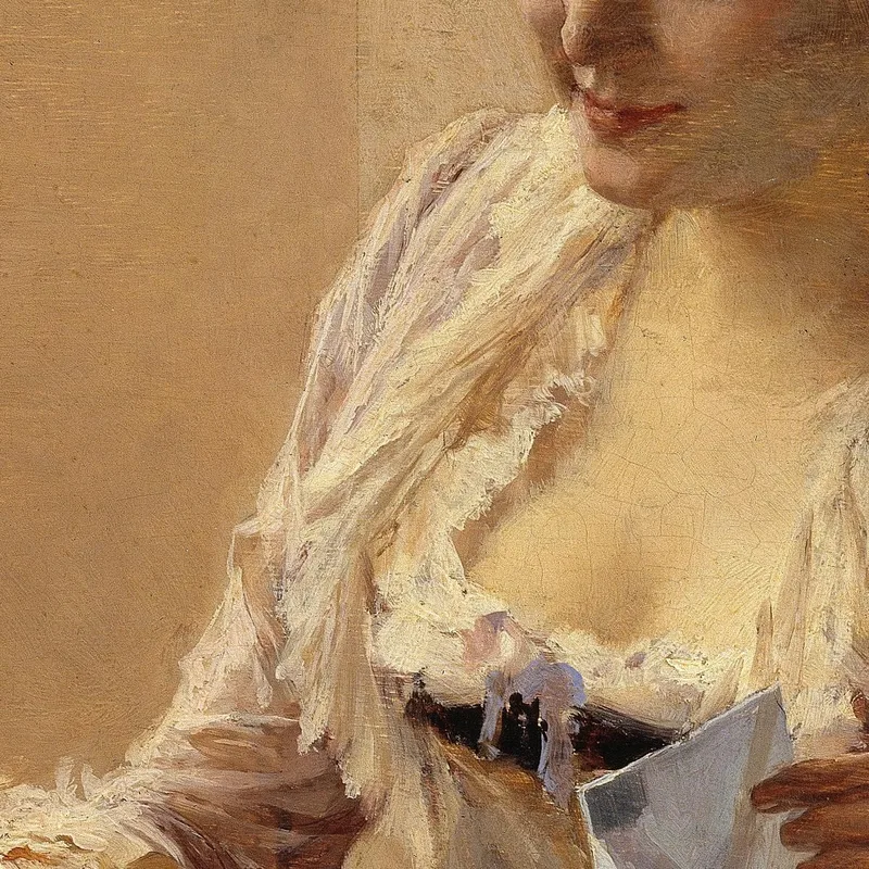 Señora Escribiendo Una Carta Albert Edelfelt