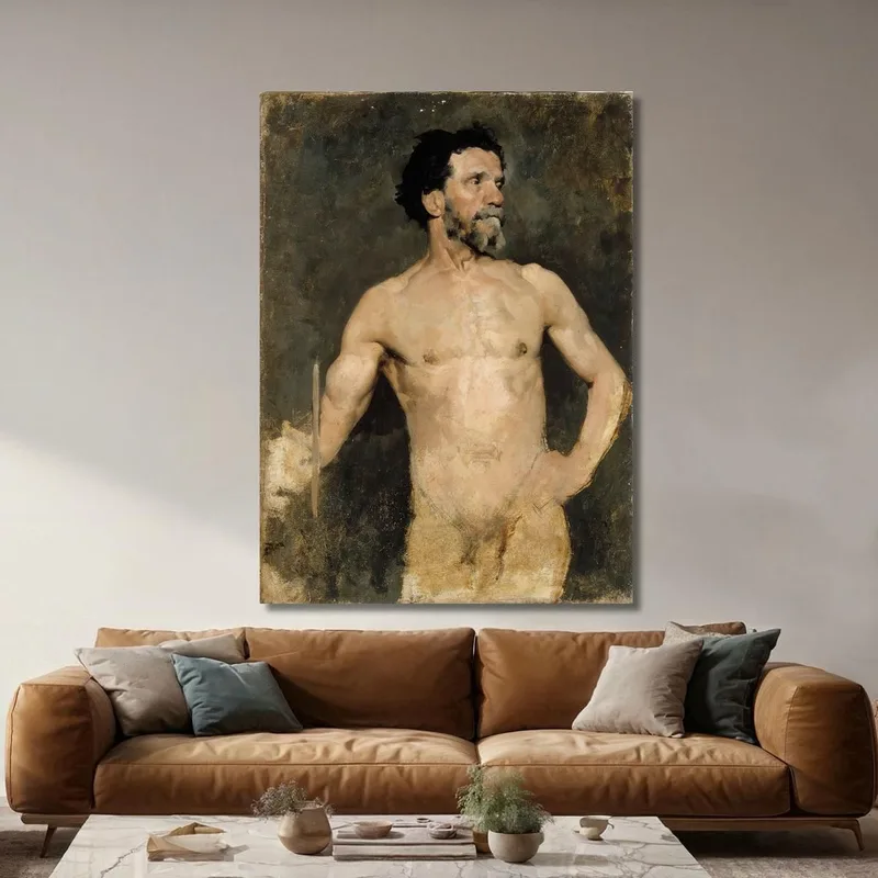 Männliche Modelstudie Albert Edelfelt
