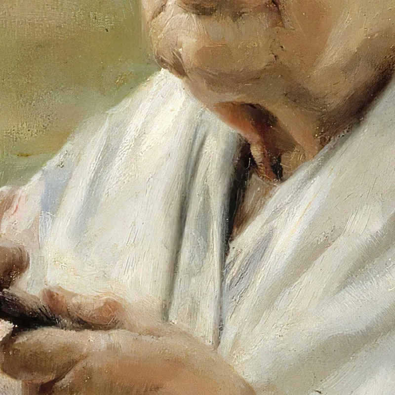 Alte Frau Mit Einem Chip-Korb Albert Edelfelt