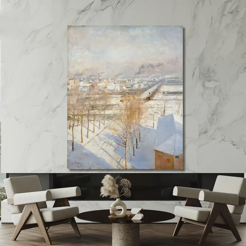 París En La Nieve Albert Edelfelt