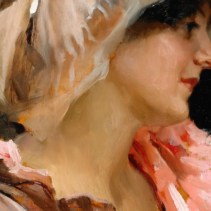 Dama Parisina En Bata Albert Edelfelt