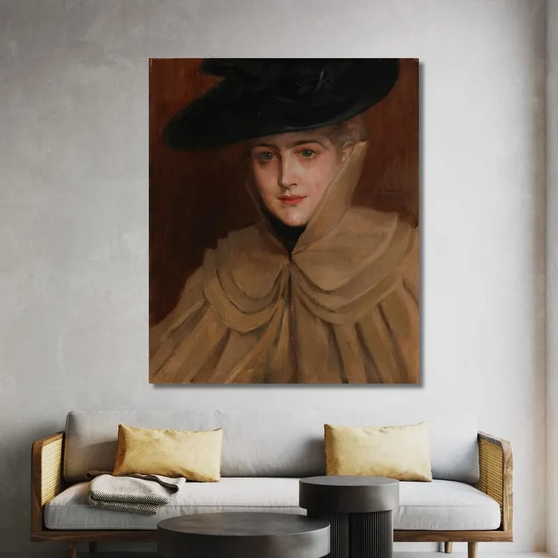 Porträt Einer Jungen Frau Albert Edelfelt