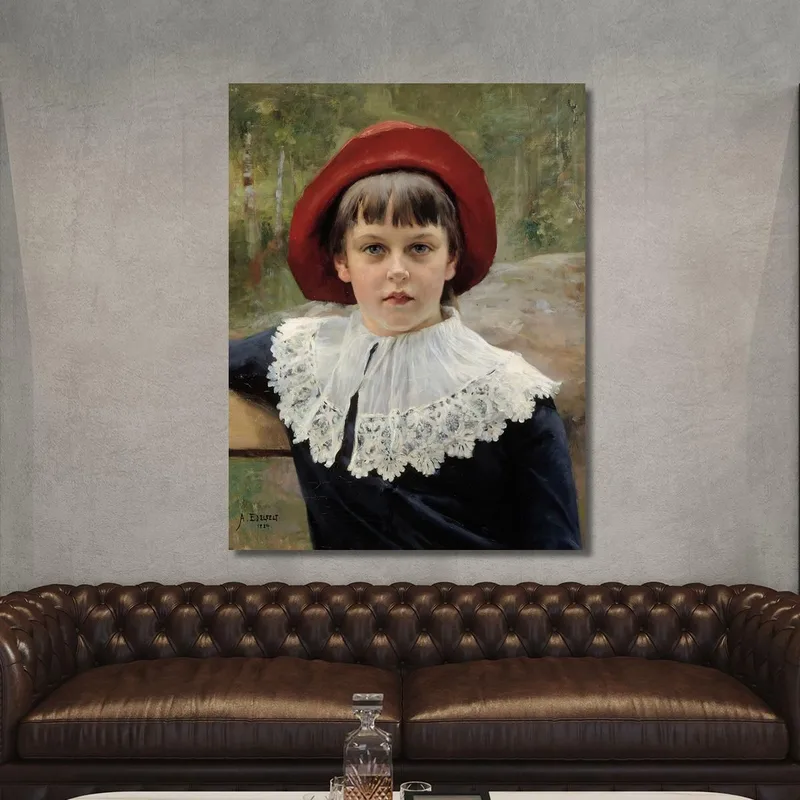 Retrato De La Hermana Del Artista Berta Edelfelt Albert Edelfelt