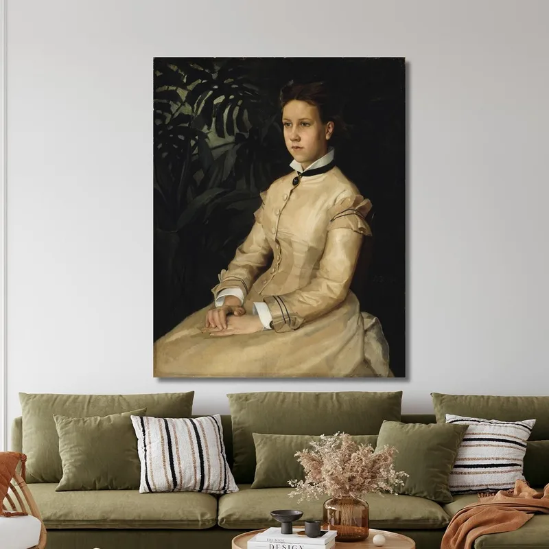 Ritratto Della Sorella Dell'Artista Ellen Edelfelt Albert Edelfelt
