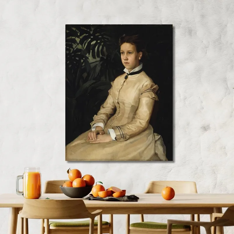 Ritratto Della Sorella Dell'Artista Ellen Edelfelt Albert Edelfelt