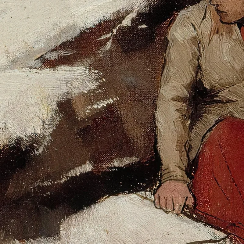 Studio Per Il Villaggio Bruciato Albert Edelfelt