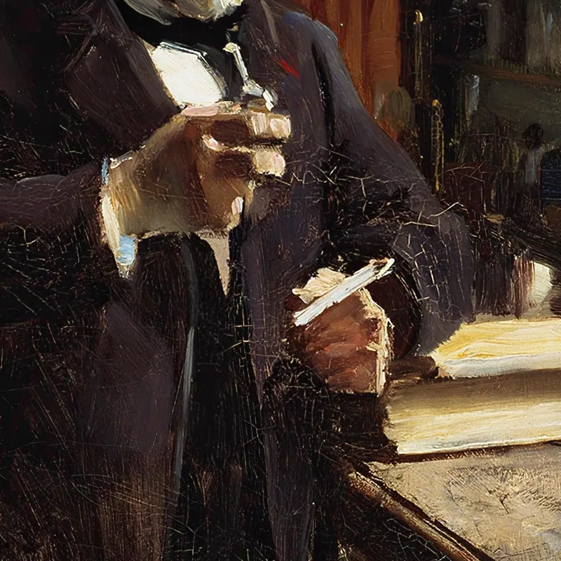 Studie Für Das Porträt Von Louis Pasteur Albert Edelfelt