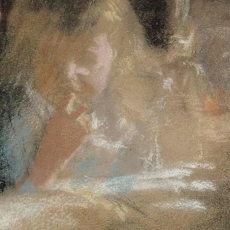 Los Niños De La Familia Brandt Junto A La Lámpara Albert Edelfelt