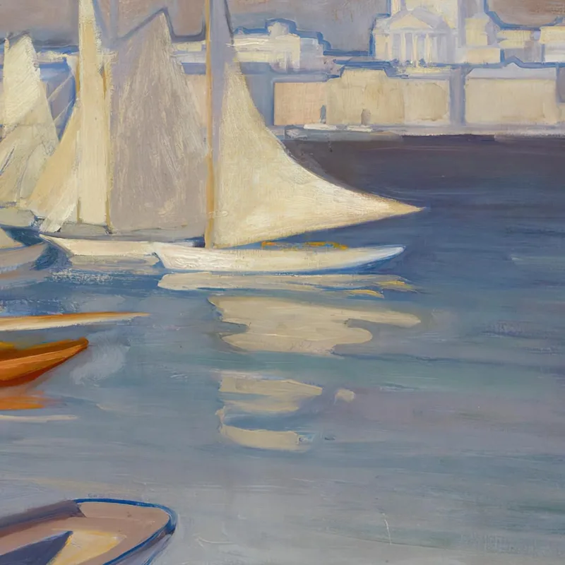 The Nyländska Jaktklubben Harbor In Helsinki Albert Edelfelt