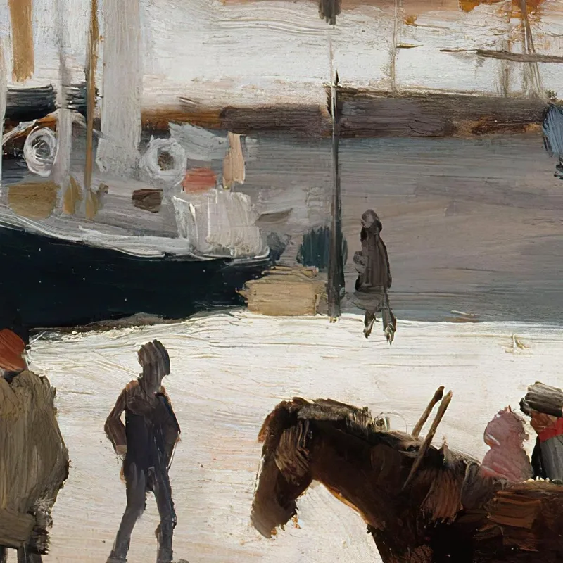 Giorno Invernale Nella Piazza Del Mercato Di Helsinki Albert Edelfelt