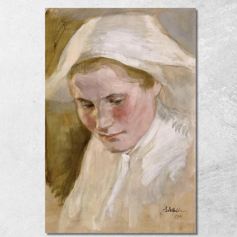 Cabeza De Mujer Albert Edelfelt cuadro en lienzo