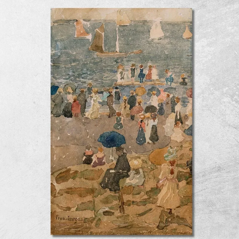 Strandszene Nordküste Maurice Prendergast drucken auf leinwand