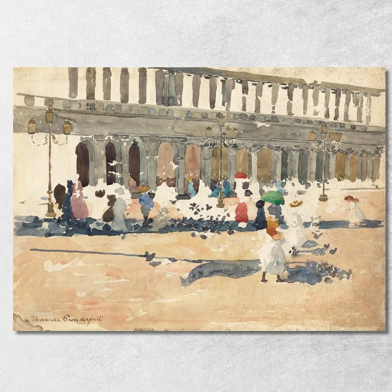 Caffè Florian In Venedig Maurice Prendergast drucken auf leinwand