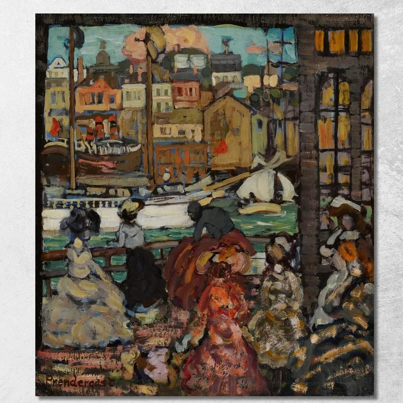 East Boston Fähre Maurice Prendergast drucken auf leinwand