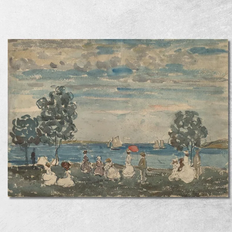 Figuren Am Strand Maurice Prendergast drucken auf leinwand
