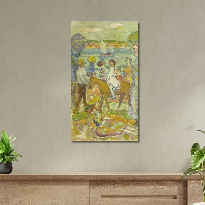 Group Of Figures With Donkey Maurice Prendergast