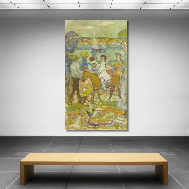 Group Of Figures With Donkey Maurice Prendergast