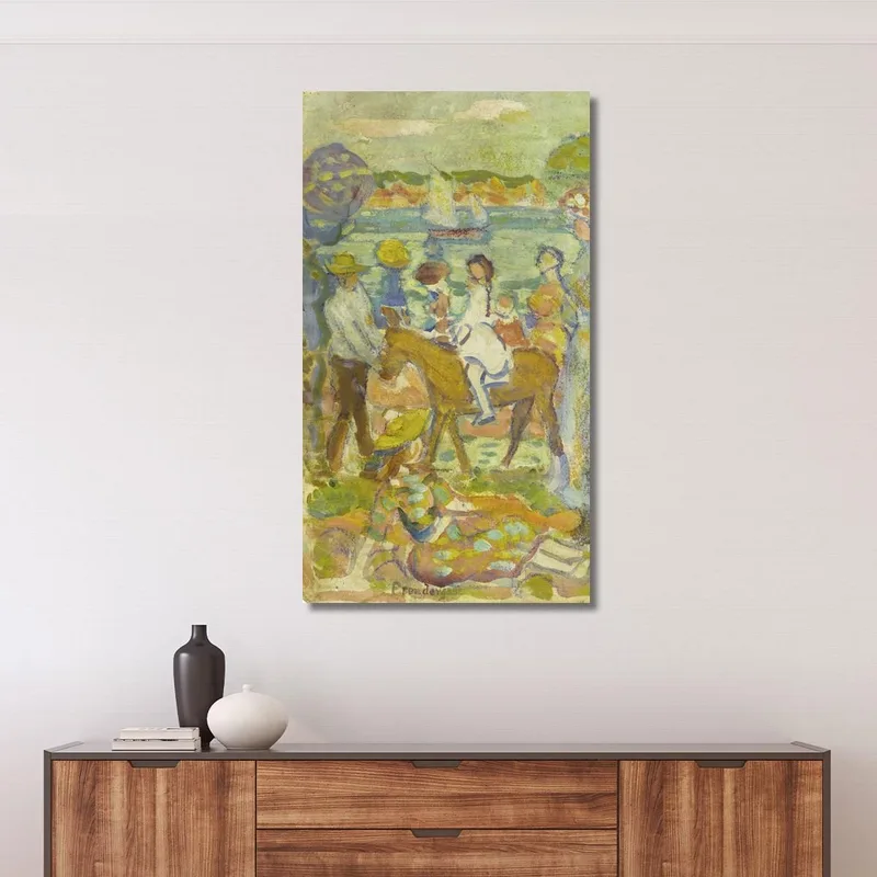 Group Of Figures With Donkey Maurice Prendergast
