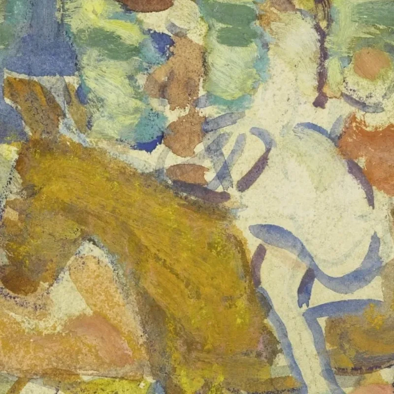 Group Of Figures With Donkey Maurice Prendergast