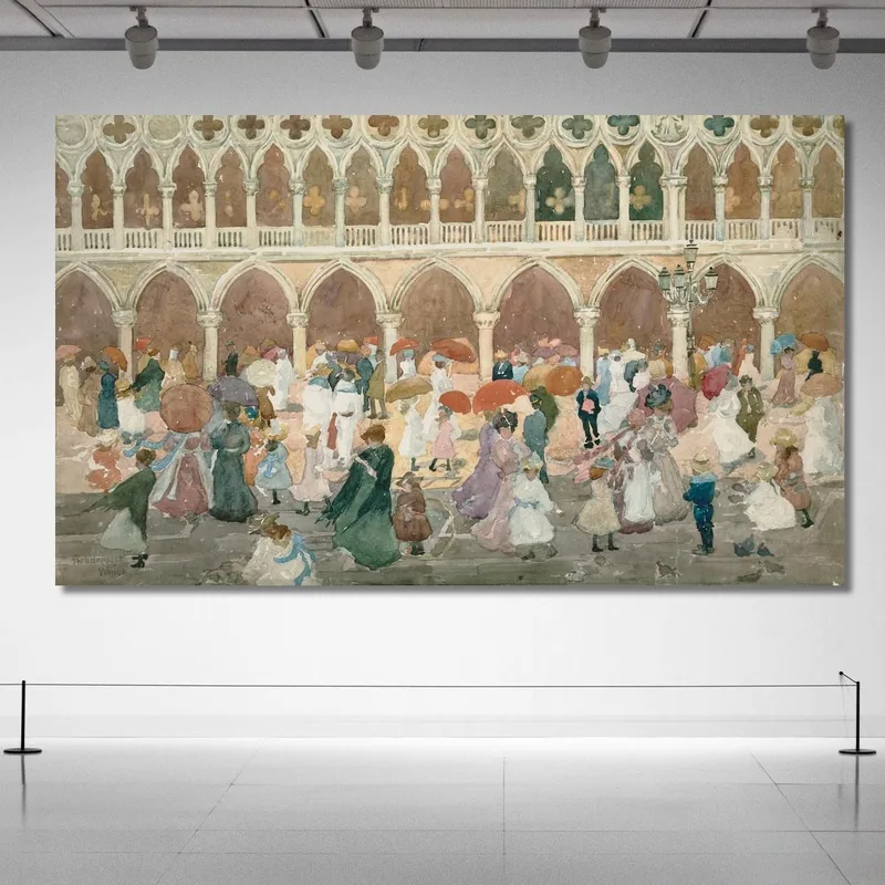 Luz Del Sol En La Piazzetta Maurice Prendergast