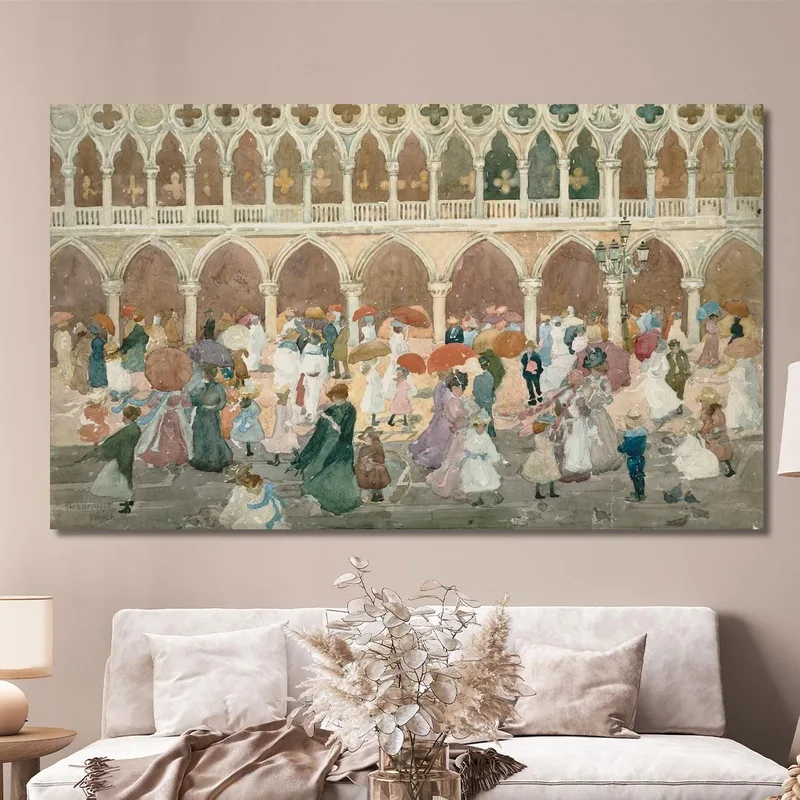 Luz Del Sol En La Piazzetta Maurice Prendergast