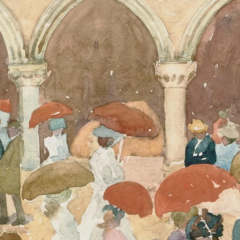 Luz Del Sol En La Piazzetta Maurice Prendergast