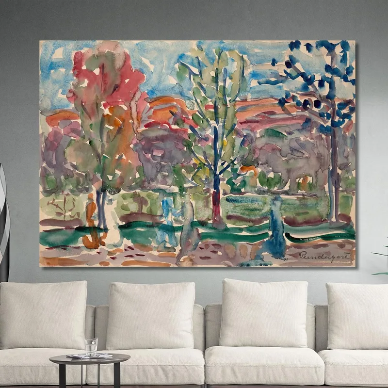 Arbres Contre Montagne Maurice Prendergast