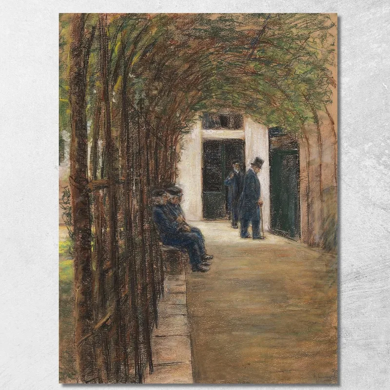 Old Men'S Home In Amsterdam Garden In The Brentano Home In Amsterdam Max Liebermann canvas print