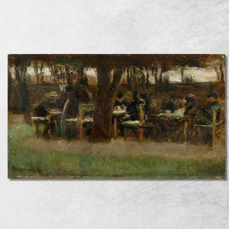 From Etzenhausen Garden Restaurant Max Liebermann canvas print