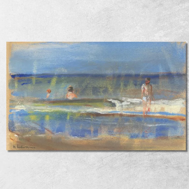 Bathing In The Sea Max Liebermann canvas print