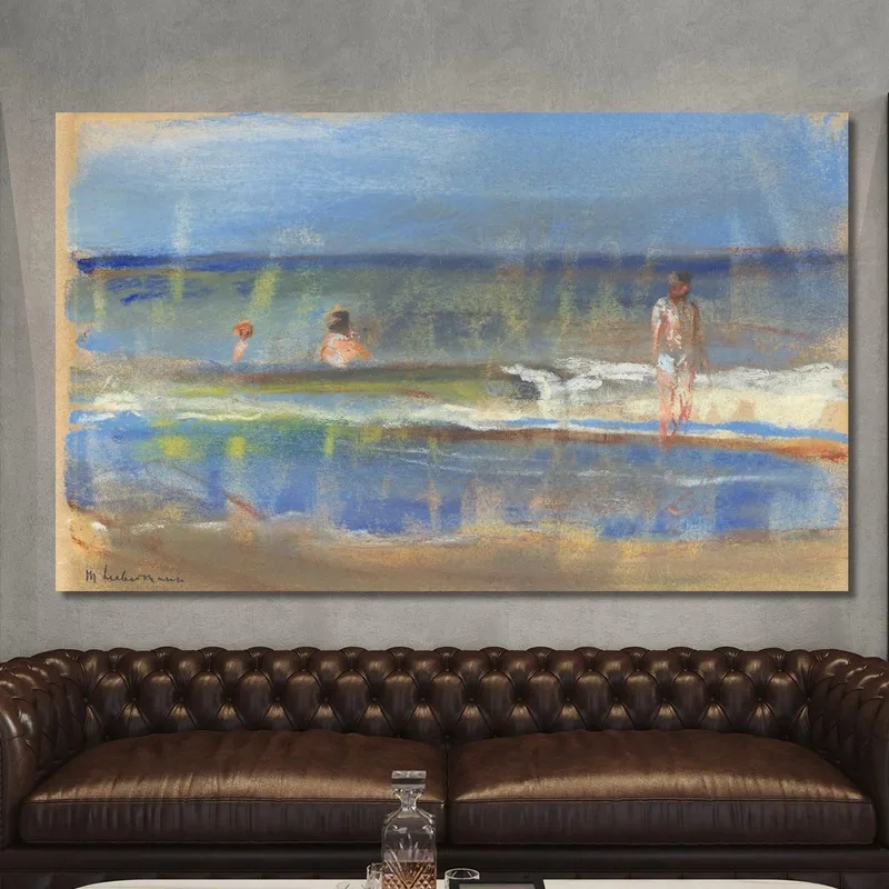 Bathing In The Sea Max Liebermann