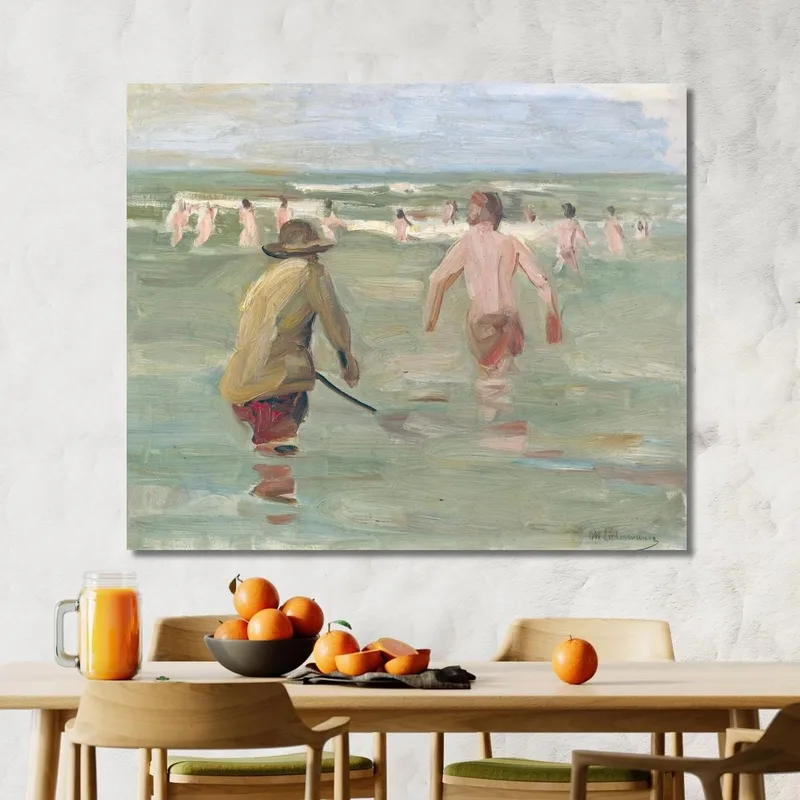 Bathing Boys With Crab Fisherman Max Liebermann