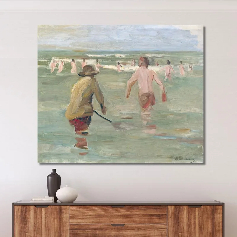 Bathing Boys With Crab Fisherman Max Liebermann
