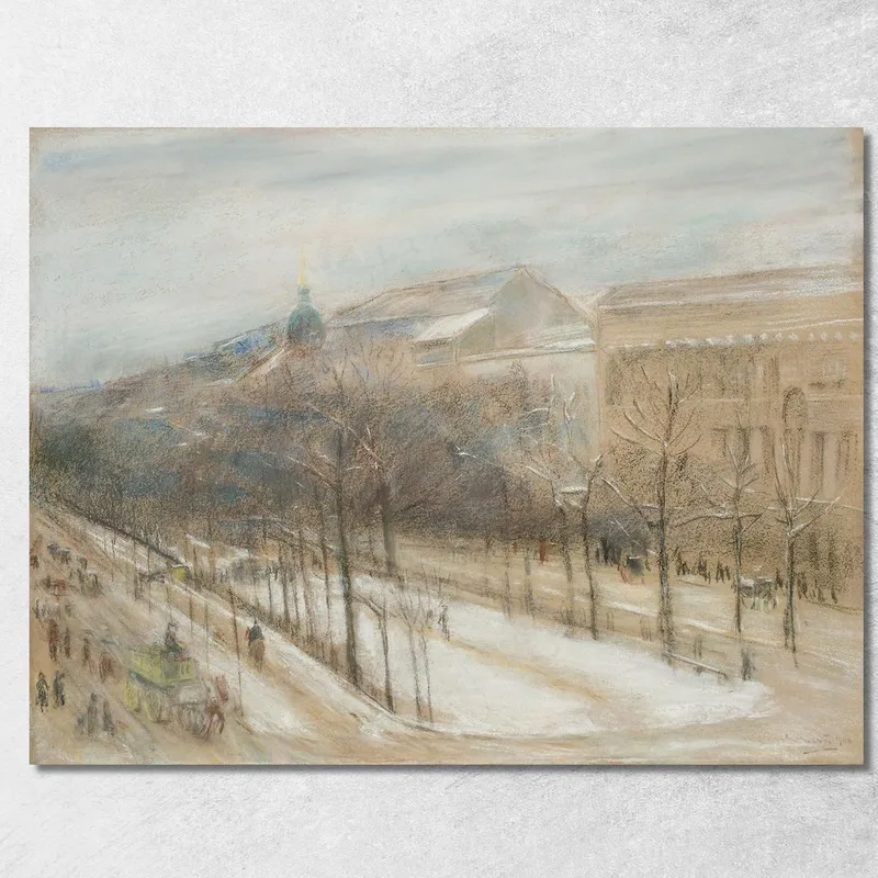 View From The Artist'S Living Room Window Onto Unter Den Linden Street Max Liebermann canvas print