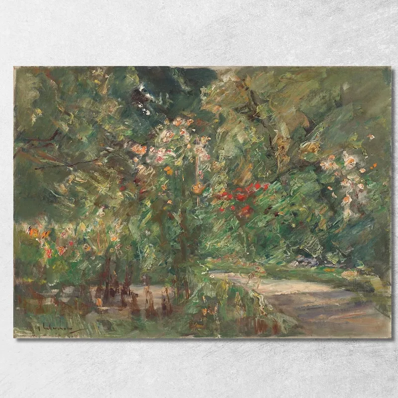 Flower Perennials In The Kitchen Garden Facing Northwest Max Liebermann canvas print