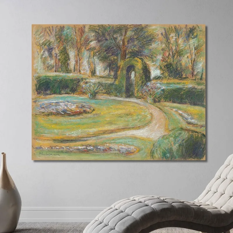 The Rondel In The Hedge Garden Max Liebermann