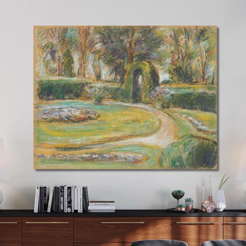 The Rondel In The Hedge Garden Max Liebermann