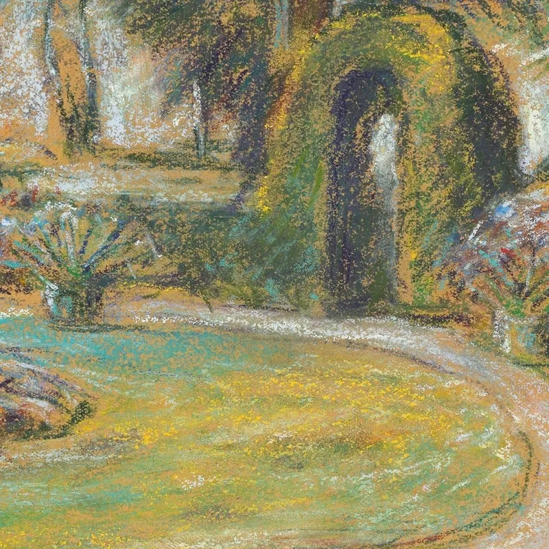 The Rondel In The Hedge Garden Max Liebermann