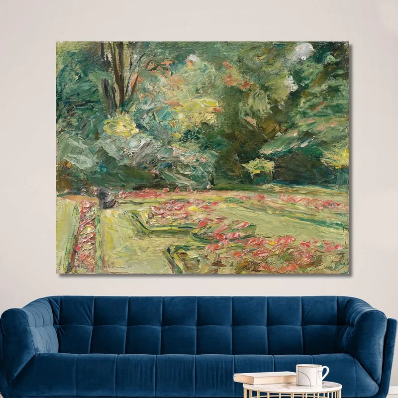 The Flower Terrace In Wannsee Garden Facing North Max Liebermann