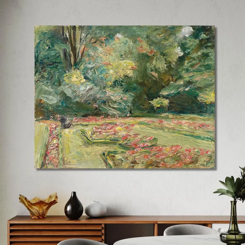 The Flower Terrace In Wannsee Garden Facing North Max Liebermann